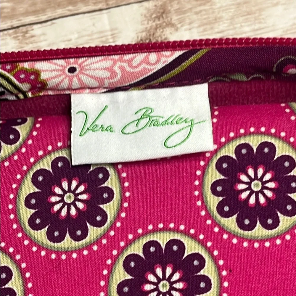 Vera Bradley Hard Case IPad Tablet Bag Pink and Green Paisley Crossbody Bag